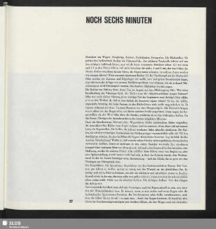 Noch sechs Minuten