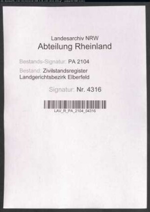Sterberegister Solingen