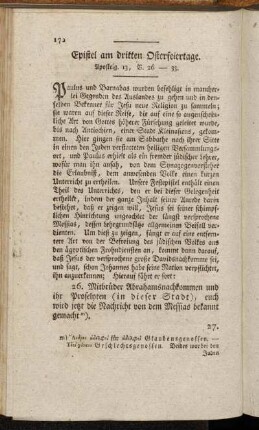 Epistel am dritten Osterfeiertage. Apostelg. 13, V. 26-33