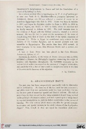 Progress of Egyptology : graeco-roman Egypt