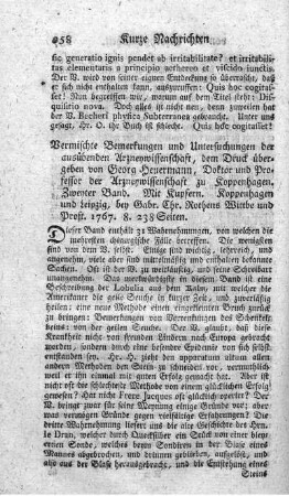 Vermischte Bemerkungen und Untersuchungen der ausübenden Arzneywissenschaft. Bd.2.