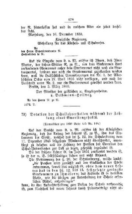 Dotation der Schullehrerstellen während der Zahlung eines Emeritengehalts : [IV. Elementarschulwesen]