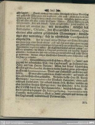 XV. Reise nach Hannover und Hameln