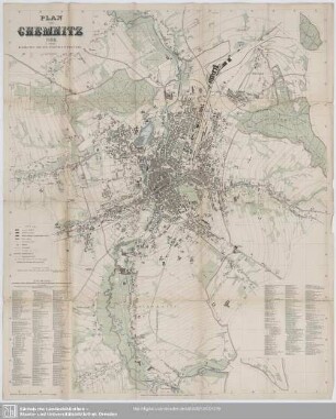 Karte : Plan von Chemnitz 1898