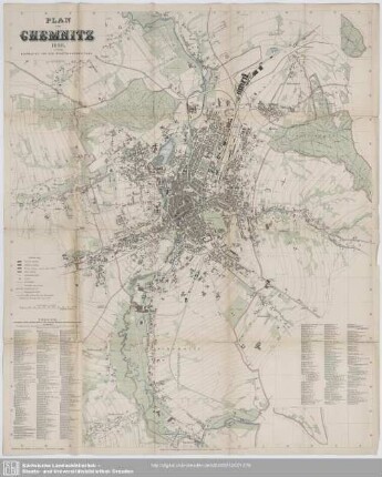 Karte : Plan von Chemnitz 1898