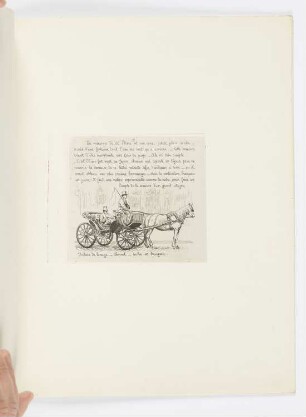 La Maison de Monsieur Thiers est sur une petite place ronde.., Blatt 10 der Folge "Notes et dessins d’un japonais sur Paris pendant l’Exposition de 1878"