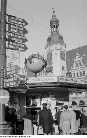 Kiosk für internationale Zeitungen