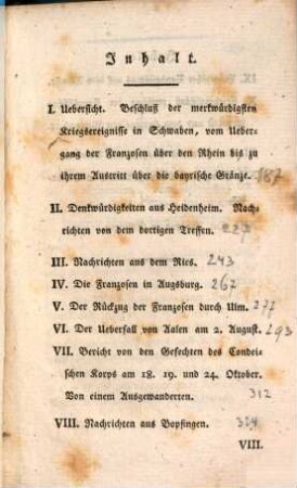 Materialien zur Geschichte des Kriegs in Schwaben, im Jahre 1796. 2. - S. 187 - 416