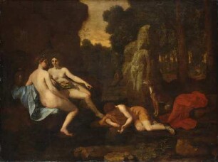 Narziss mit zwei Nymphen und Echo