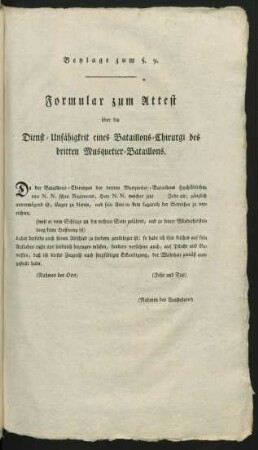 Beylage zum § 9.
