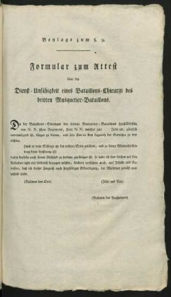Beylage zum § 9.
