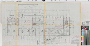 Burgsteinfurt (Steinfurt) Amtsgericht Hauptbau: Grundriß Kellergeschoß 1961 1 : 50 49 x 54 Pause Staatshochbauamt Münster Regierung Münster Nr. 34058