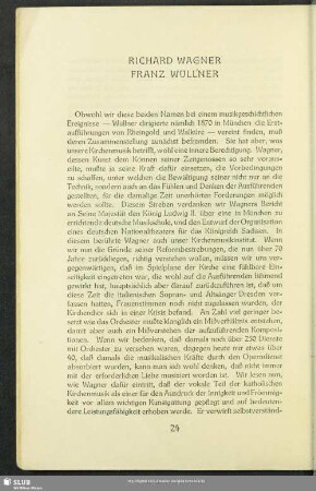 Richard Wagner. Franz Wüllner
