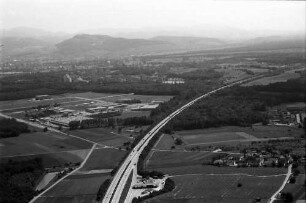 Hochdorf: Autobahn Richtung Süden, Freiburger Bucht