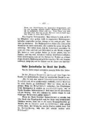Unser Ferienkursus im Urteil der Presse