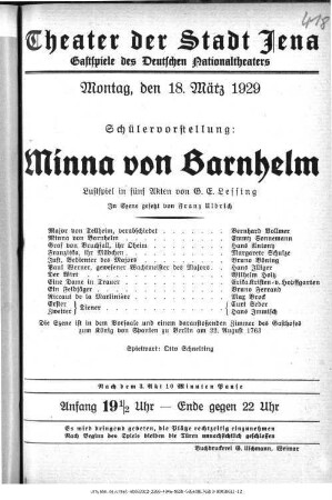 Minna von Barnhelm