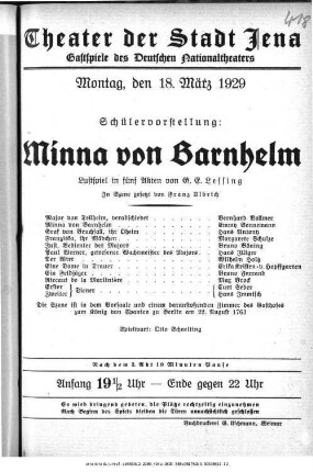 Minna von Barnhelm