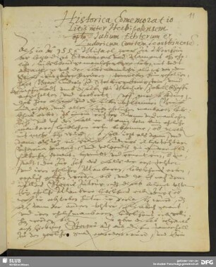 [Aufzeichnungen zur fränkischen Geschichte zu Ende des 16. und Anfang des 17. Jh.]