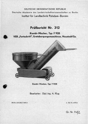 Kombi-Mischer, Typ F 928