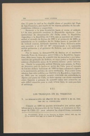 III - Los trabajos en el terreno