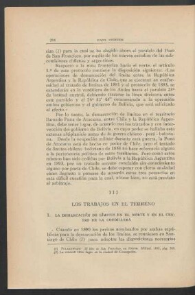 III - Los trabajos en el terreno