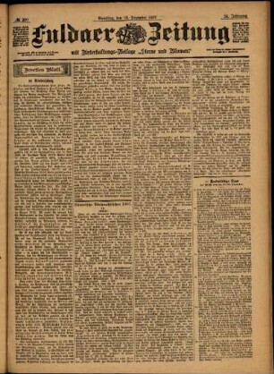 Zweite Ausgabe vom Samstag, den 18. Dezember 1897.