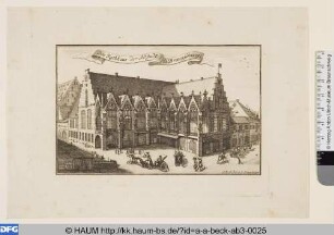 Altstadt-Rathaus in Braunschweig, Ansicht von Südosten