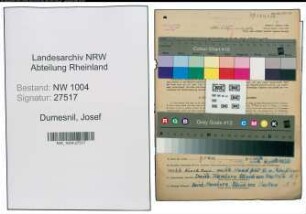 Entnazifizierung Josef Dumesnil , geb. 22.12.1896 (Arbeiter)