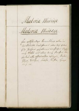 Materia Medica