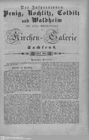 Parochie Seelitz, Rochlitz : 44. Lieferung