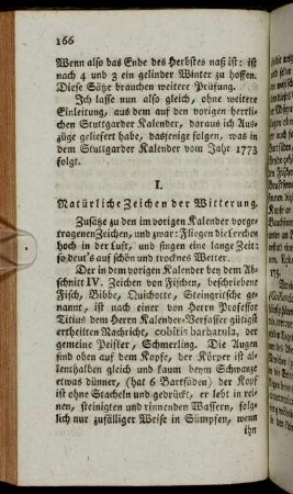 I. Natürliche Zeichen der Witterung.
