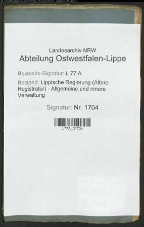 Anstellung des Generaldefensors beim Peinlichen bzw. Kriminalgericht