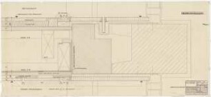GDF Wüstenrot, Ludwigsburg Innenausbau: Trennwand zwischen Schulungsraum und großem Konferenzraum: Fensteranschluss Detail 1:1