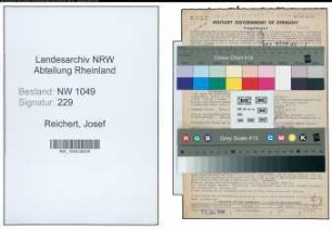 Entnazifizierung Josef Reichert , geb. 30.09.1913 (Schuhmacher)