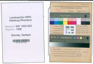 Entnazifizierung Gerhard Schmitz , geb. 01.10.1900 (Schiffsinspektor)