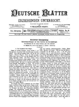 Moderner Schulgesang : Reformbestrebungen auf dem Gebiete des Schulganges ; (Fortsetzung)