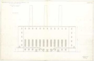 Schachner, Richard; Kelheim; Zellstoffabrik Waldhof - Kesselhaus, Ostseite (Ansicht)
