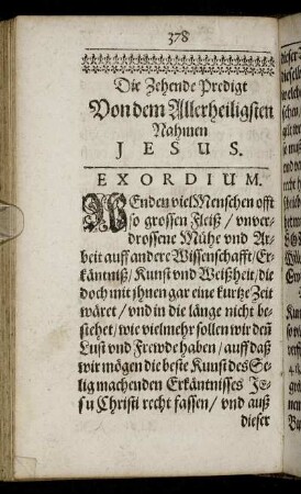 Die Zehende Predigt