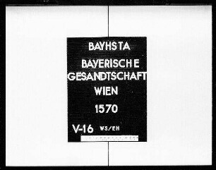Rechnungswesen der Gesandtschaft (Generalia)