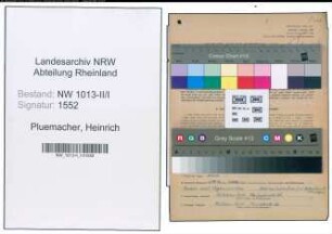 Entnazifizierung Heinrich Pluemacher , geb. 07.05.1889 (Ingenieur)