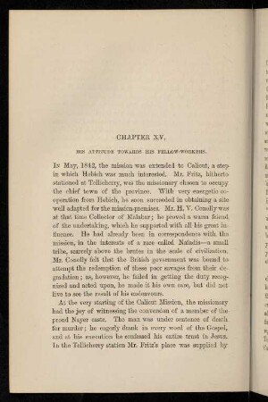 XV. His attitude towards his fellow-workers
