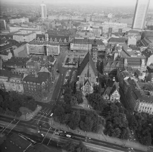 Thomaskirche am Dittrichring in Leipzig : Blickrichtung Osten zur Innenstadt