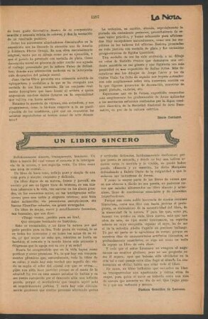 Un libro sincero