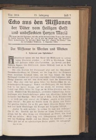 Mai 1914. Heft 5