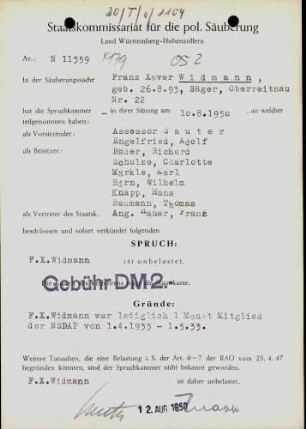 Widmann, Franz Xaver