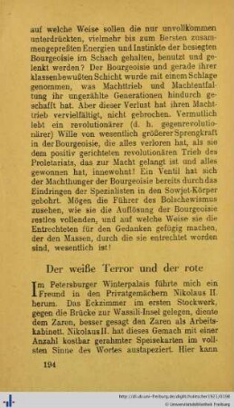 Der weiße Terror und der rote