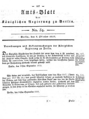 No. 34, 6. Oktober 1819