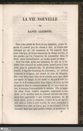 La Vie Nouvelle De Dante Alighieri