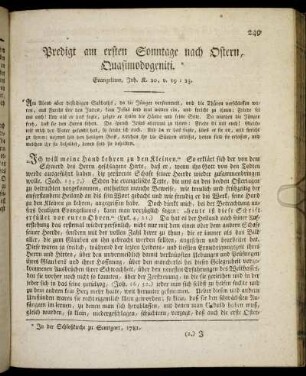 [33.] Predigt am ersten Sonntage nach Ostern, Quasimodogeniti. - [37.] Predigt am vierten Sonntage nach Ostern, Cantate.