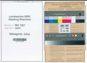 Entnazifizierung Julius Sebregondi, geb. 20.12.1899 (Schuhmacher)